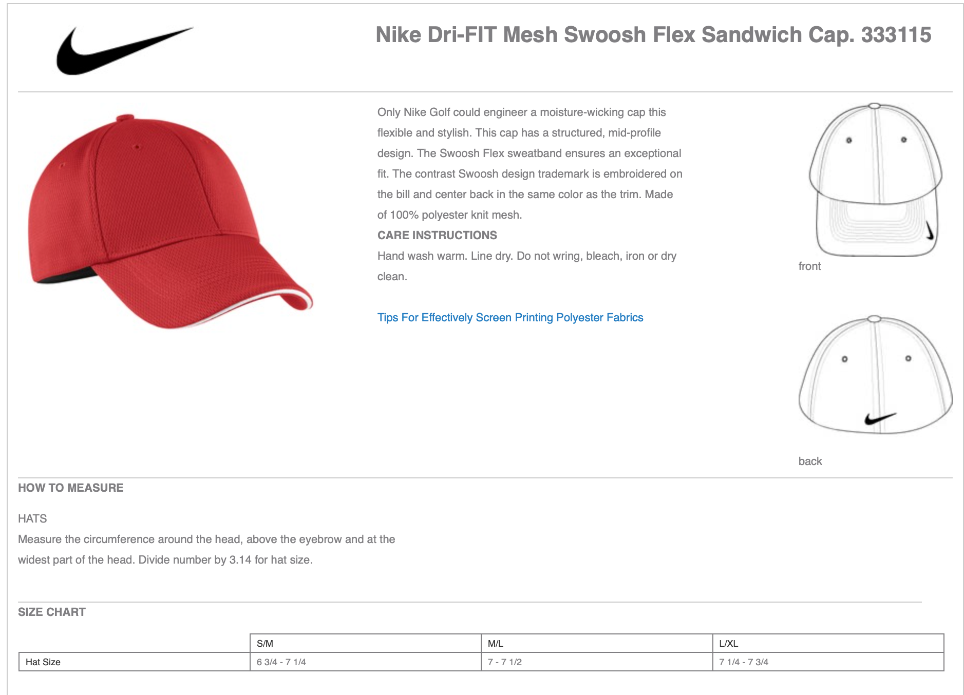 Dri-FIT Mesh Swoosh Flex Sandwich Cap by Nike